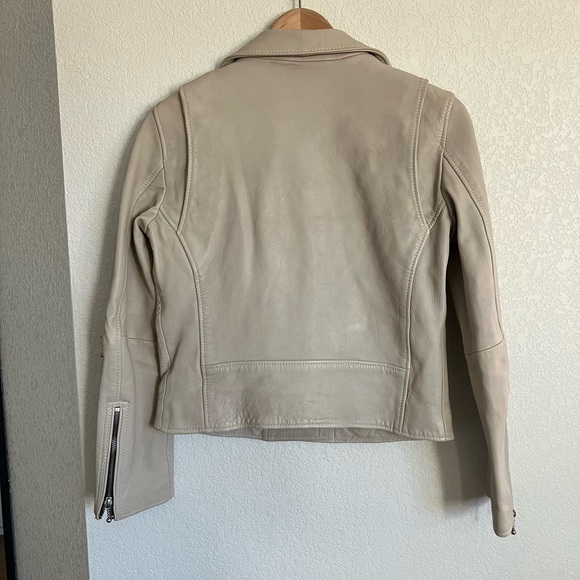All Saints Riley Leather Biker Jacket - Picture 9 of 12